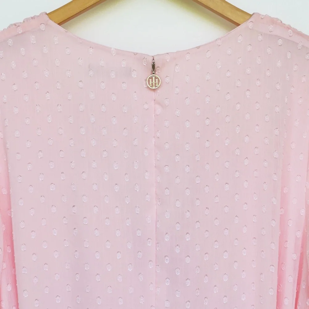 Tommy Hilfiger Pale Pink Asymmetrical Wrap Dress - Picture 6 of 12